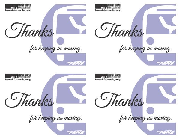 z - Cover Image: Transit Driver Thank You Card Design 2