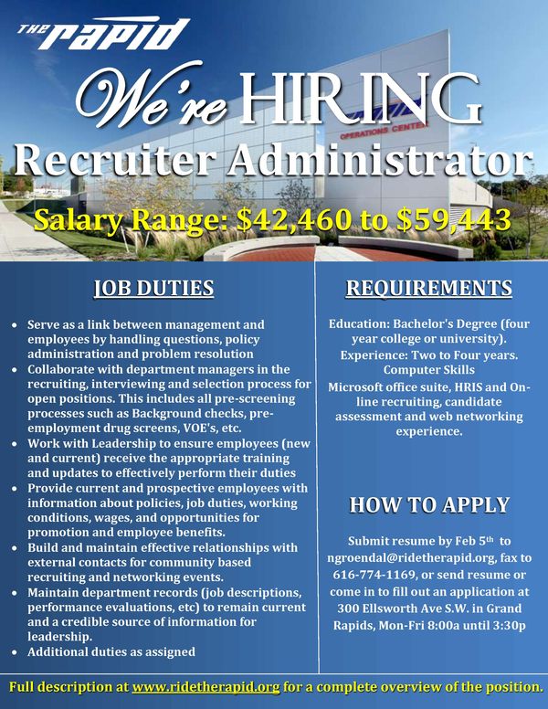 z - Cover Image: Recruitment Administrator Job Ad