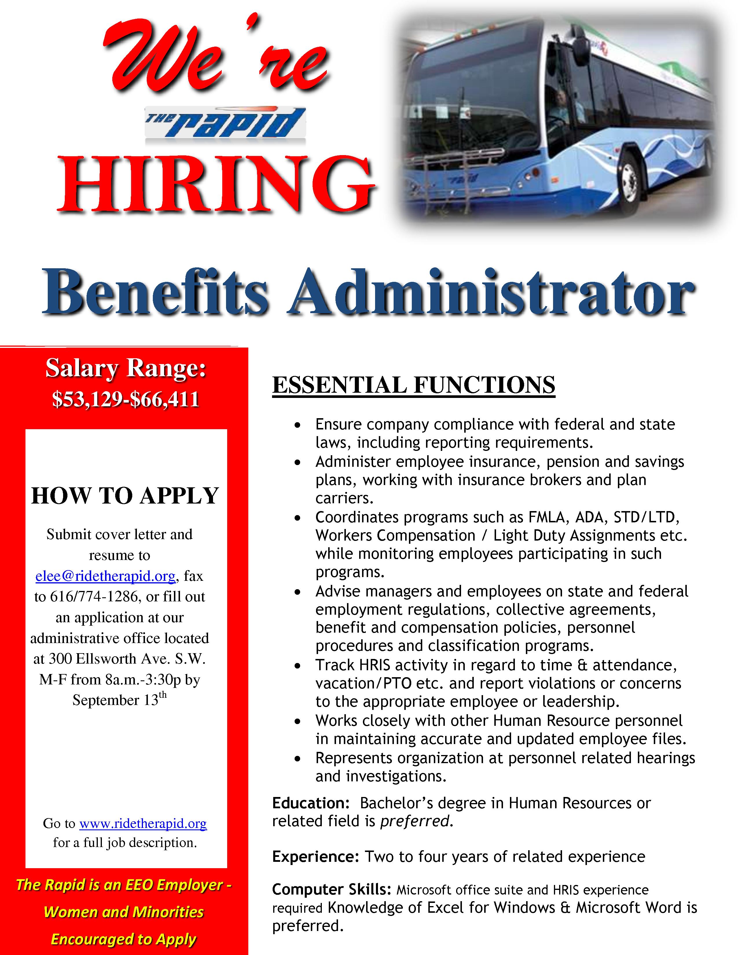 z - Cover Image: Benefits Administrator Job Ad Updated