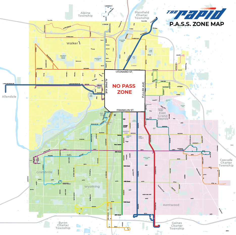 PASS Zone Map