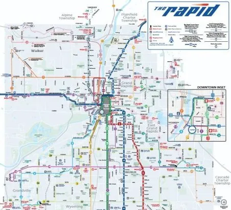 Rapid Bus System Map